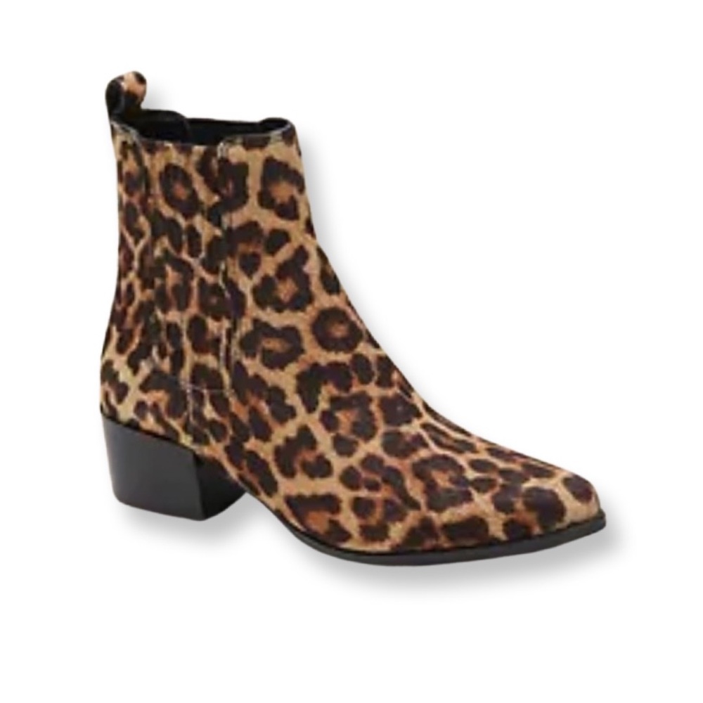 NEW Size 9.5 Banana Republic leopard print Chelsea bootie-"haircalf"